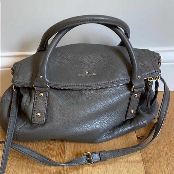 kate spade Handbags - Kate Spade Gray Crossbody/Satchel